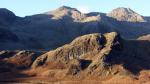 Scar Lathing  with Scafell Pike, Pen, and Ill Crag in the distance.