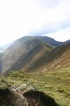Looking back along the ridge to Sail and Crag Hill.