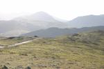 Great Gable and Green Gable through the haze.