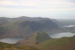 Rannerdale Knotts below. Mellbreak across Crummock Water.