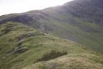 Looking back along the ridge.