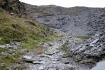 The old quarry track up the mountainside.