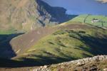 Looking down Lad Hows ridge to Rannerdale Knotts
