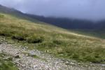 Looking back along track across Birkhouse Moor to Striding Edge.