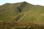 Sharp Edge rising diagonally to the top of Foule Crag.
