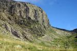 Track goes up left below East Buttress.