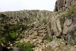 The stony route up to Foxes Tarn.