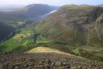 Looking back to Wasdale Head with Wastwater in the distance.
