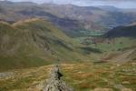 Looking down Threshthwaite Mouth to Ullswater.