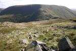 From Mardale Ill Bell down to Nan Bield Pass with Harter Fell beyond.