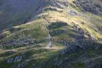 Nan Bield Pass with it's walled shelter below.