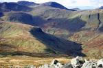 Langstrath Beck below with Seatallan in the far distance.