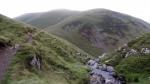 Crossing Swere Gill at the head of the Spout. Yarlside across the way.
