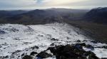 The way ahead down the snowy ridge from Pike de Bield.