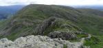 Looking back down the ridge to Wetherlam beyond.